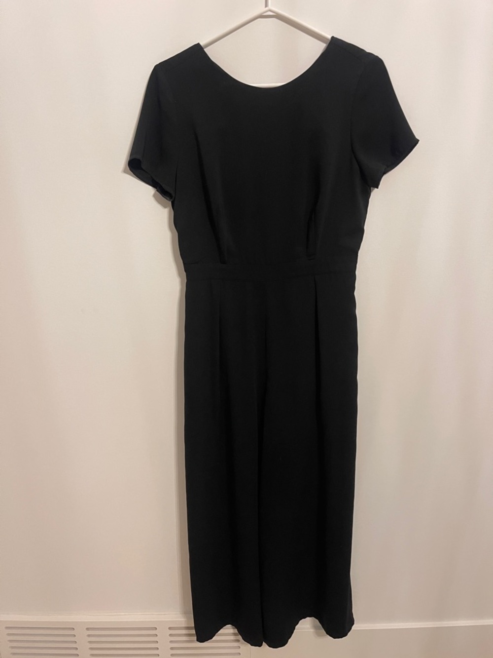 Naked Zebra Black Short-Sleeve Jumpsuit Pantsuit